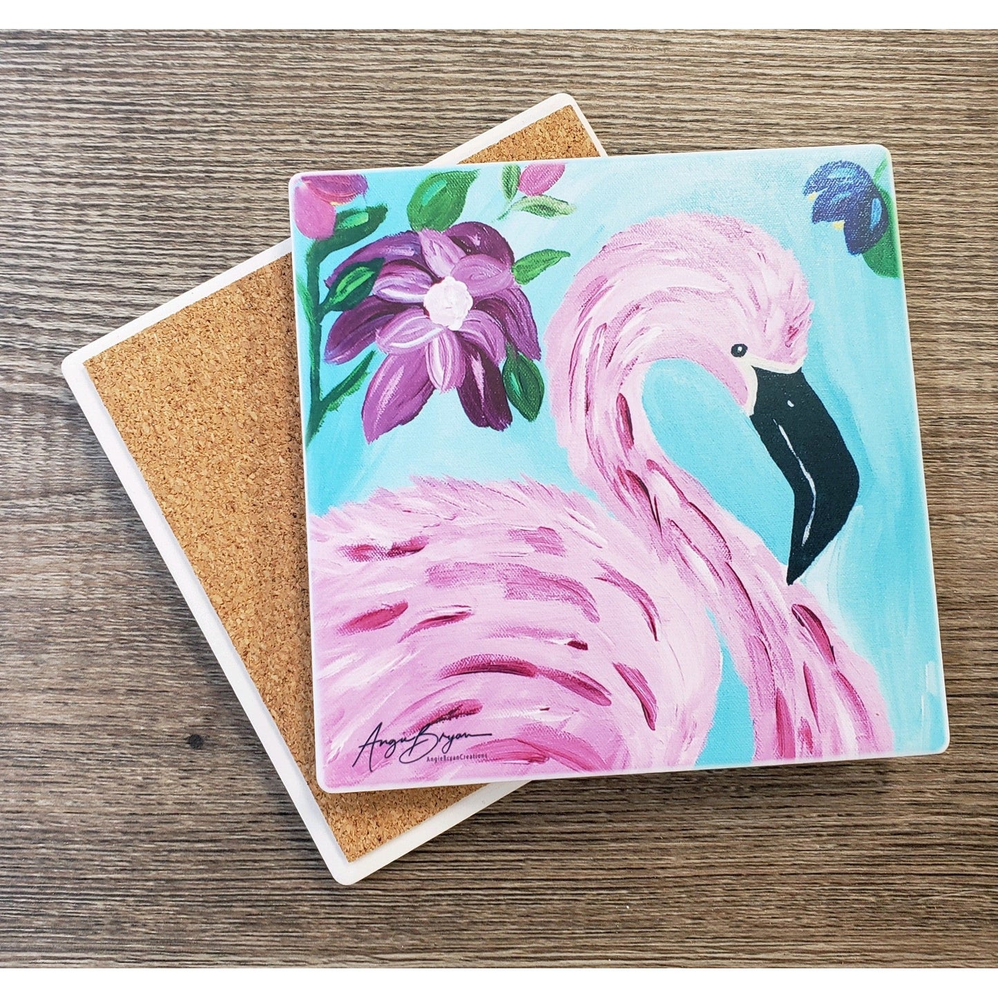 Flamingo Sandstone Coaster